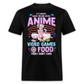Cute Anime Gamer Girl shirt Funny Kawaii Gift Video Games Food Retro T-Shirt