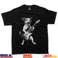 Jack Russell Terrier Playing Guitar Rock Music Dog Lover T-Shirt