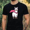 Mens Funny Llama Motif Cotton T-Shirt Size XS to 5XL