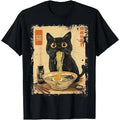 Vintage Kawaii Cat Ramen Graphic Tee Unisex T-Shirt