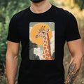 Mens Giraffe Anime Style Print Cotton T-Shirt Size XS to 5XL