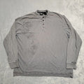 Harley Davidson Shirt Mens XXL Gray Fully Embroidered Long Sleeve Y2K Casual TEE