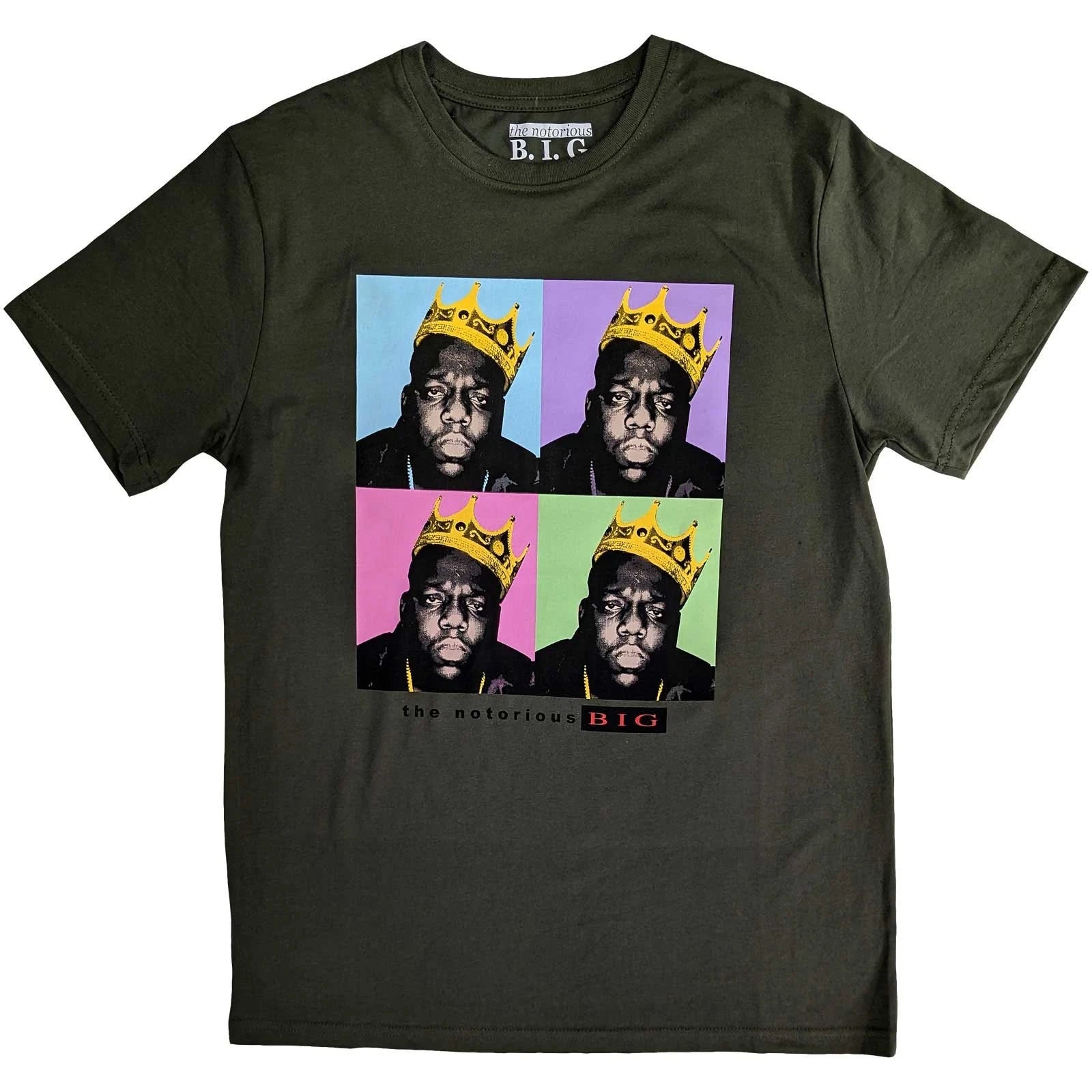 Biggie Smalls Crown Pop Art Official Tee T-Shirt Mens Unisex