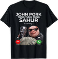 Tung Tung Tung Sahur John Pork Meme Brainrot Calling T-Shirt