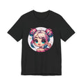 Kawaii Space Buns Anime Girl Tee | Cute Chibi Portrait