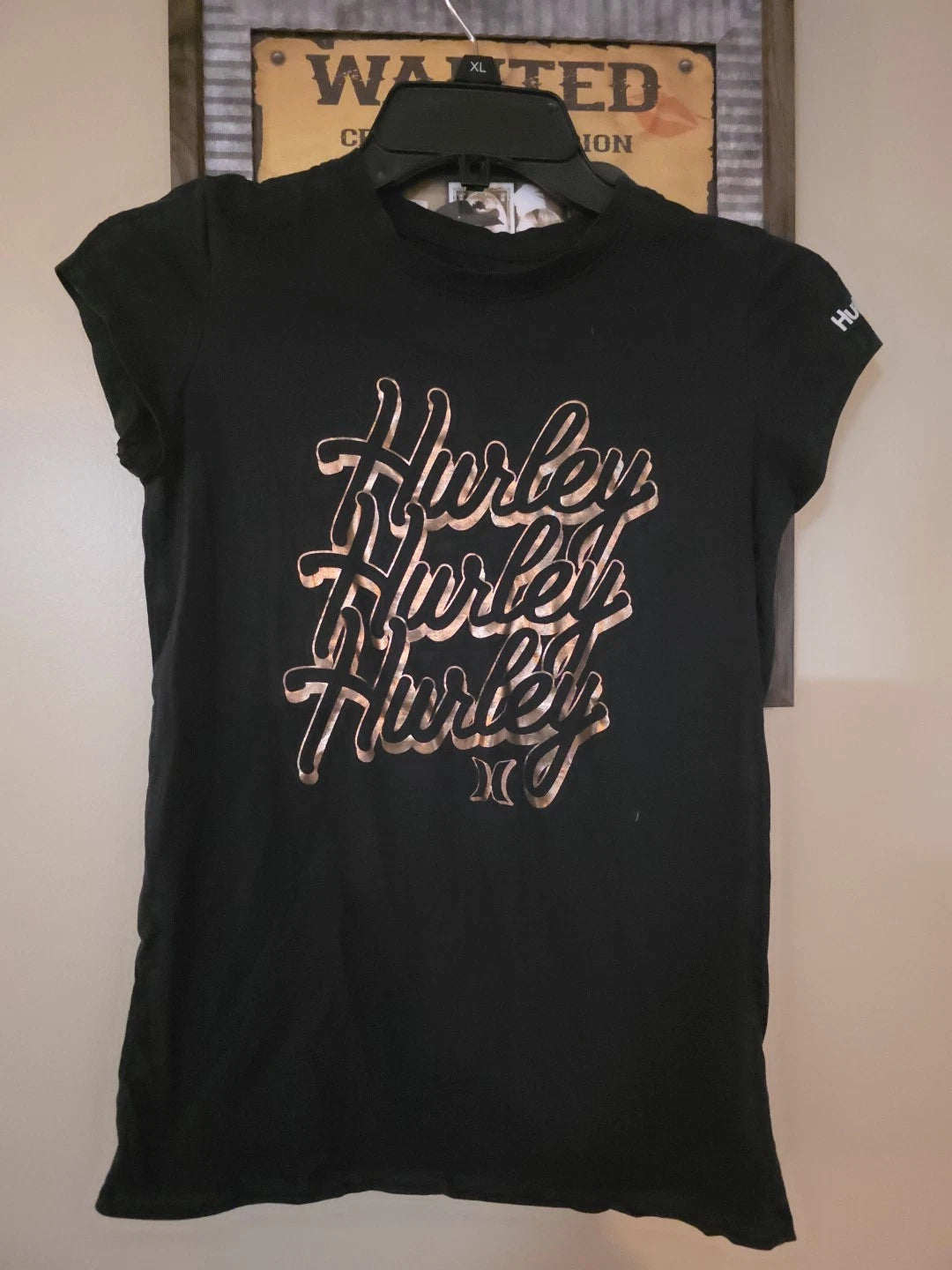 Hurley T-Shirt Y2k 2000s Xl Black A1