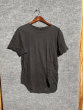 EPTM. Shirt Mens Medium Black Longline Curved Hem Made in USA Tee Streetwear