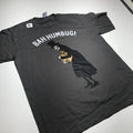 "BAH HAMBUG!" Funny Graphic Print Gray Short Sleeve T-Shirt Port & Co. Large NEW