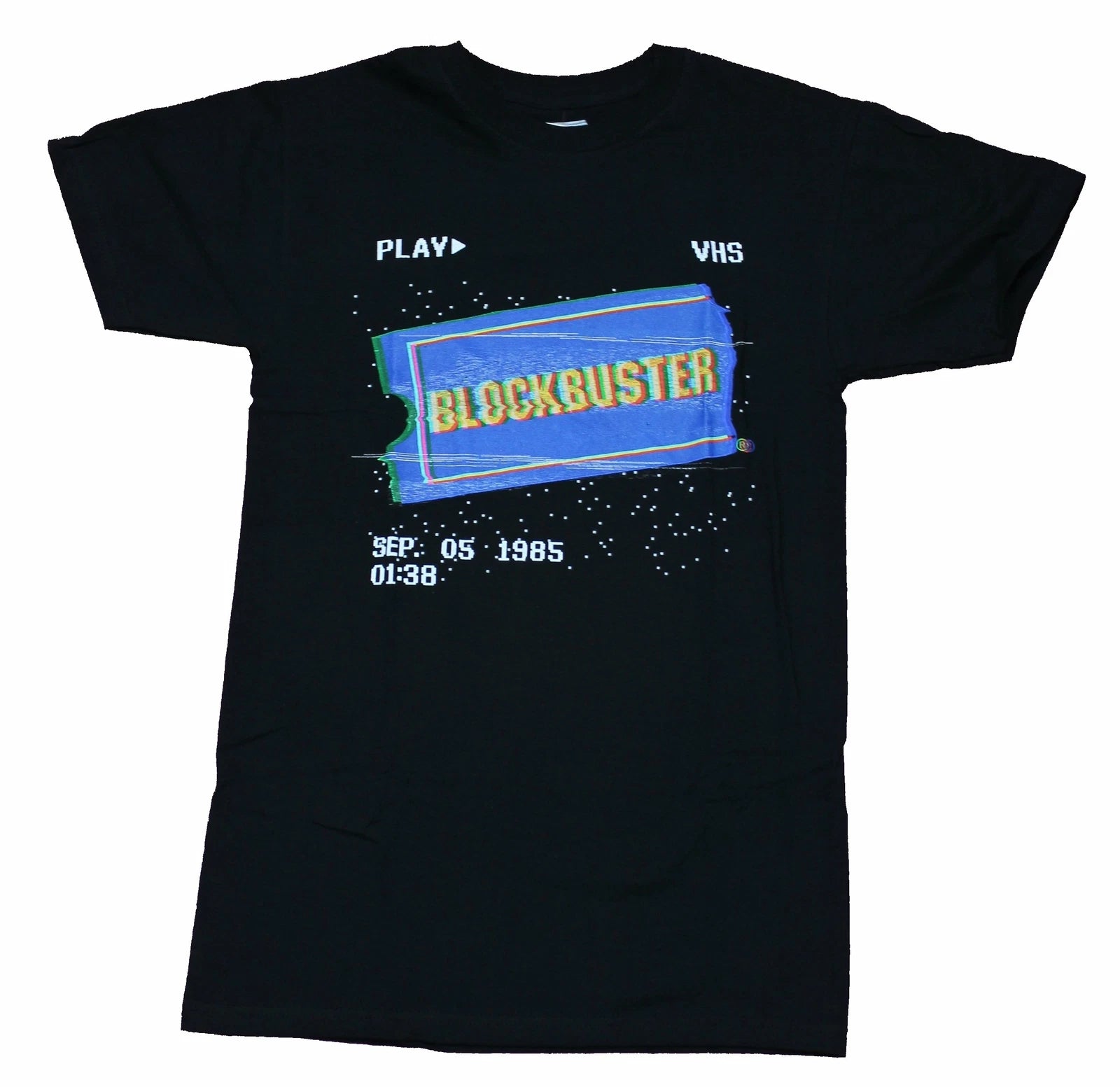 Blockbuster Adult New T-Shirt - Sep 05, 1985 VHS Play Pic