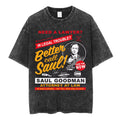 Breaking Bad Better Call Saul T Shirt y2k Washed Black Graphic Tee Mens Unisex