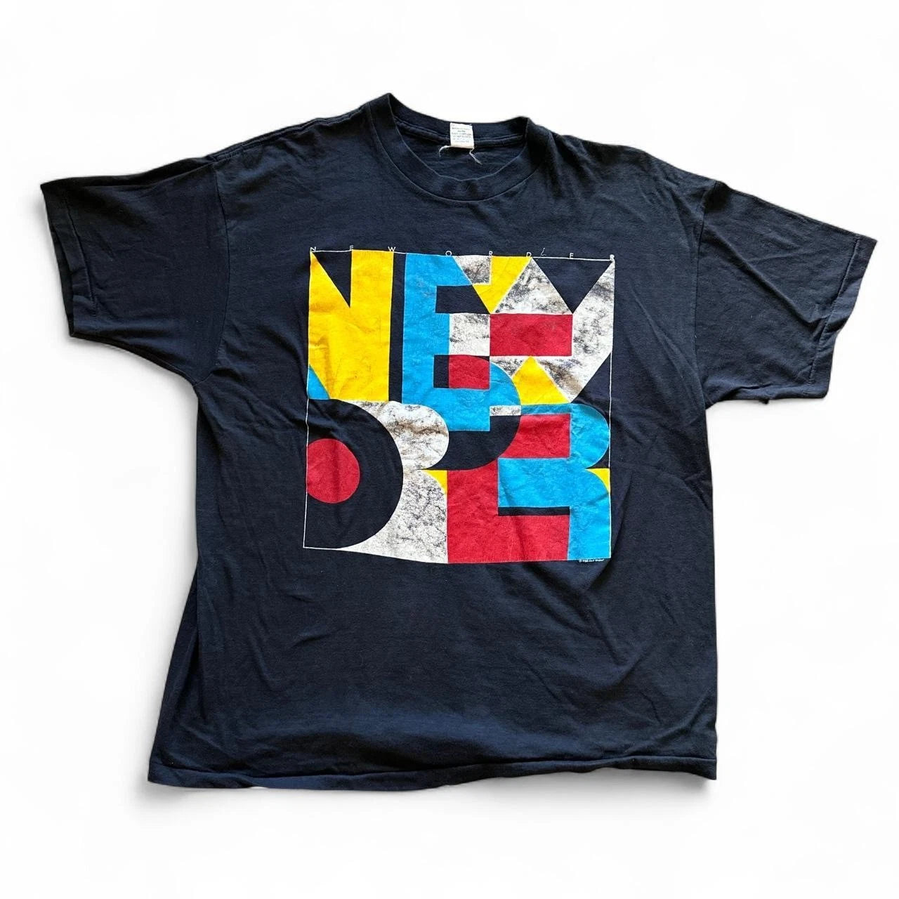 VTG NEW ORDER SIZE XL T SHIRT 1988 BAND MUSIC EURO TOUR CONCERT PROMO 80’s TEE