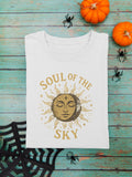 Soul of the Sky Sun Moon Stars Retro Celestial Boho Graphic T-Shirt A92