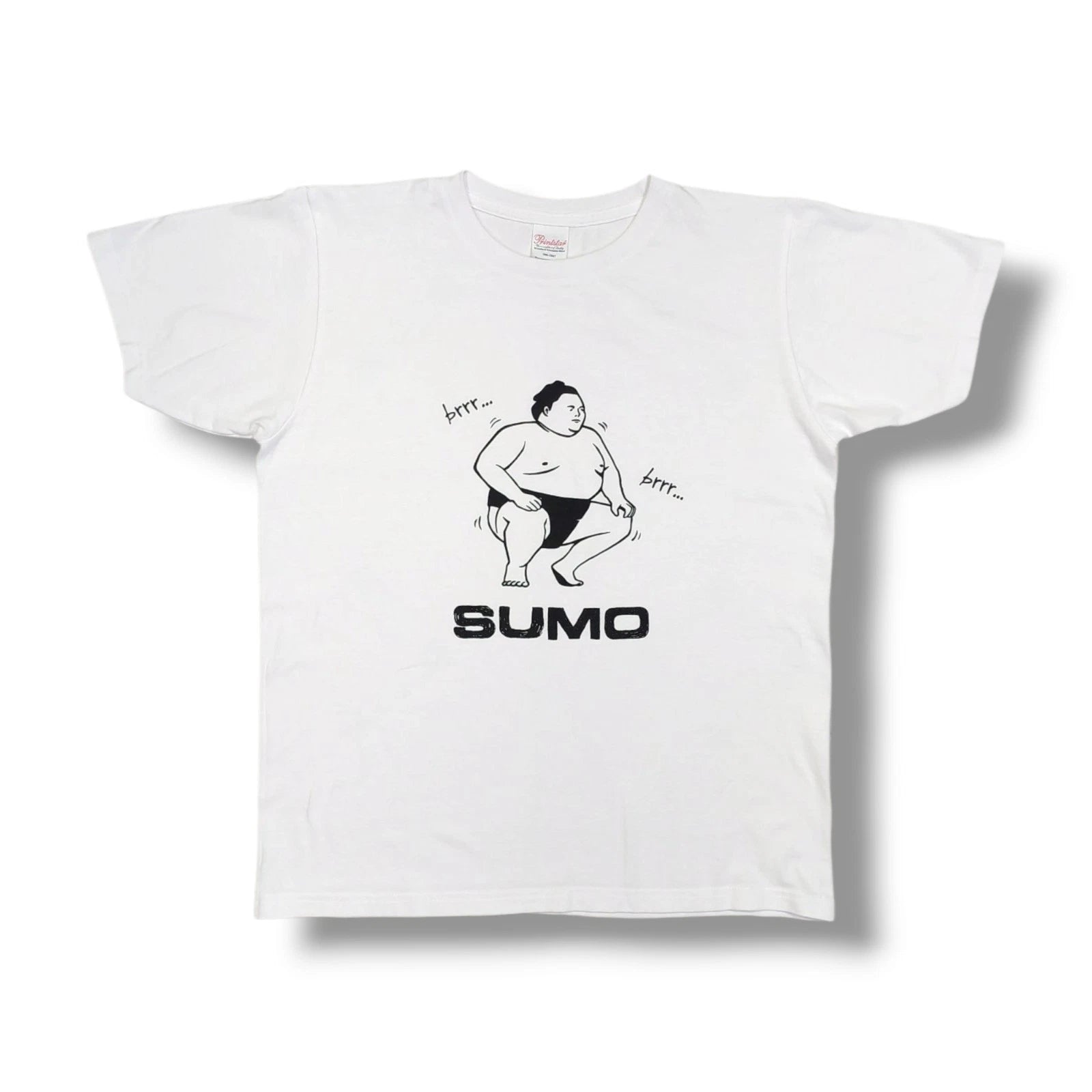 Printstar SUMO Graphic Print White Crewneck T-Shirt Men's Small