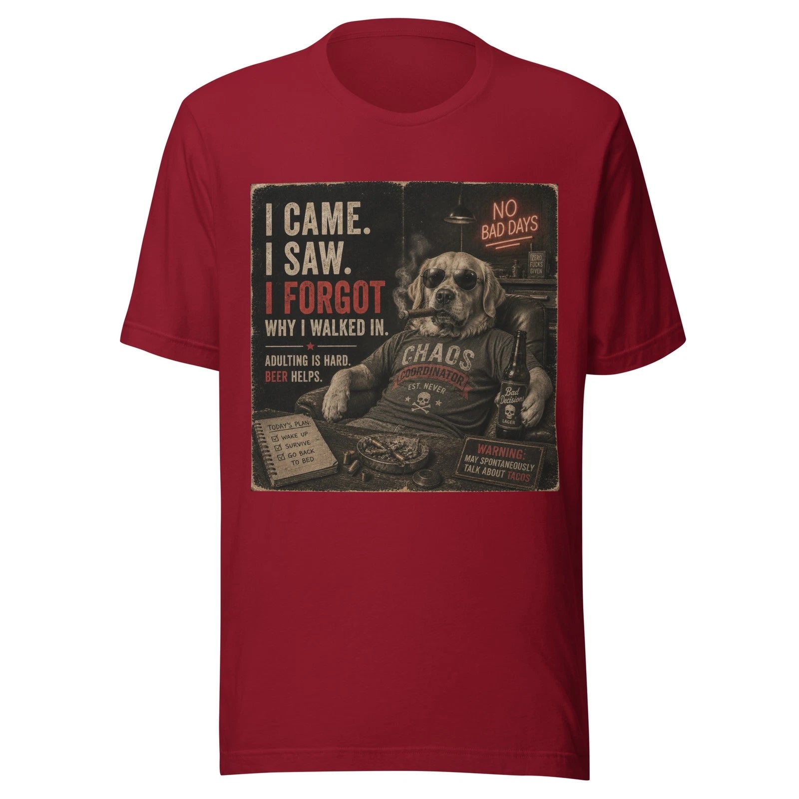Vintage Funny Dog Shirt | Chaos Mode Activated Graphic Tee