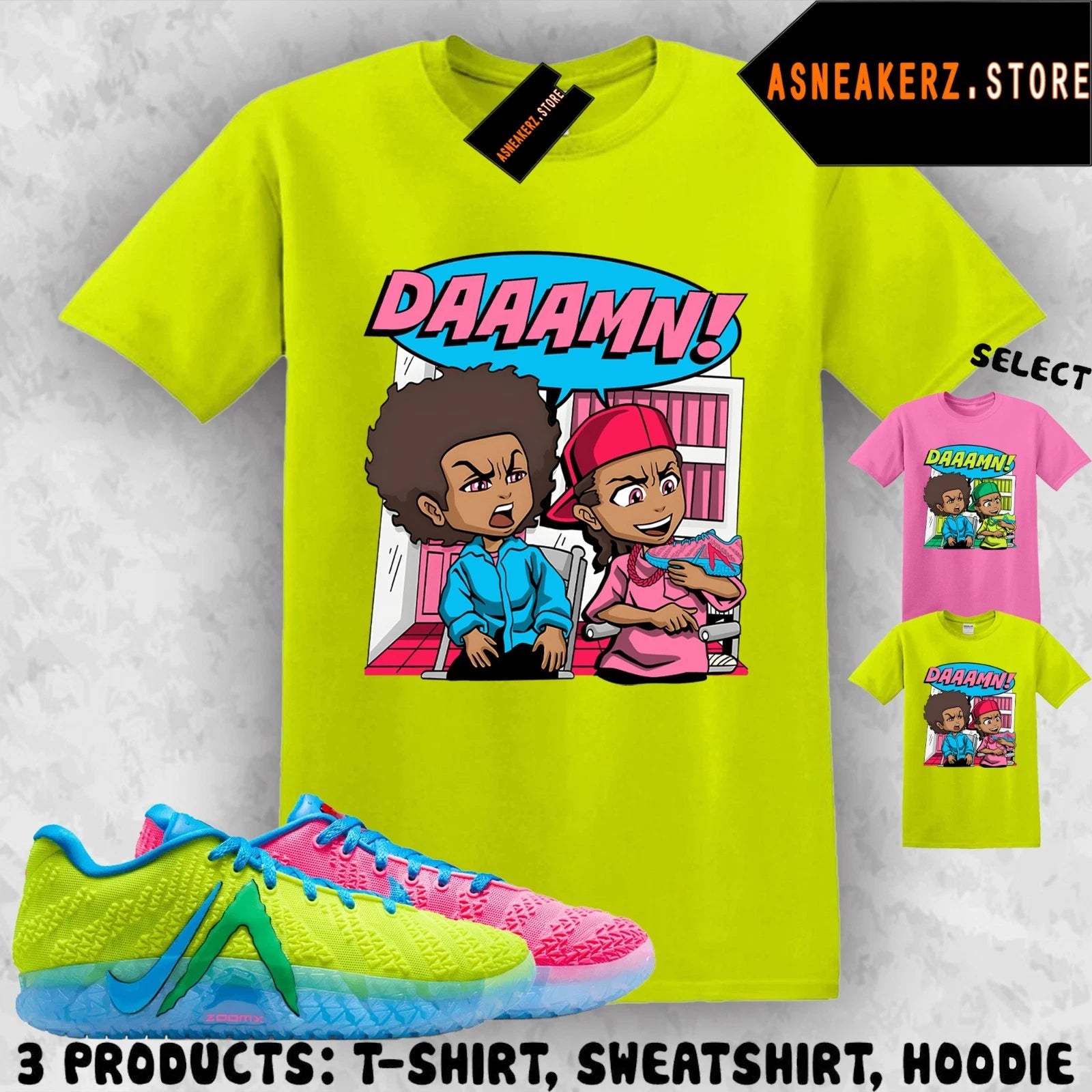 Tee Shirt Matching Ja 3 Kool Aid 2026 Match Sneaker The Boondocks Damn T-Shirt