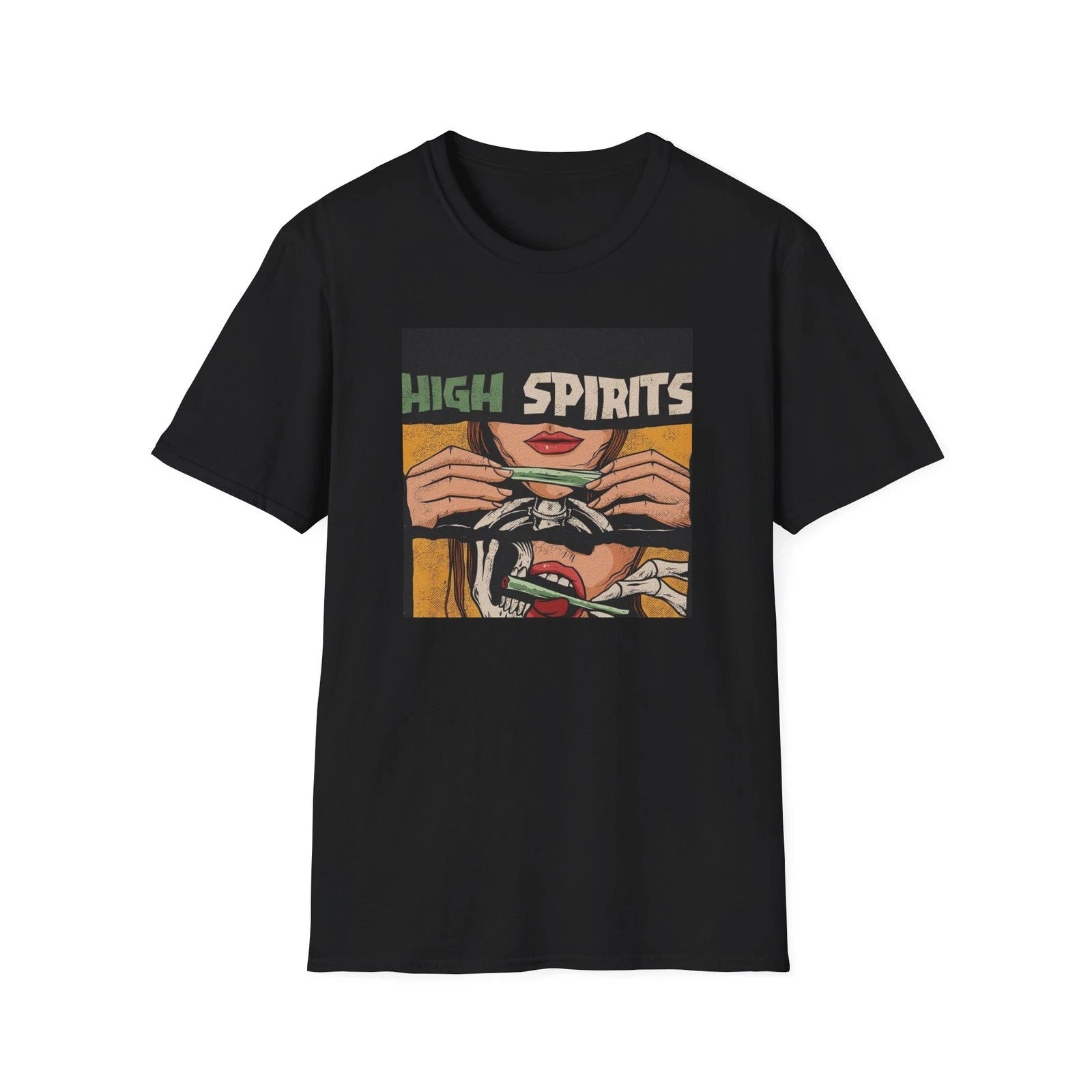 High Spirits Retro Comic T-Shirt | 90s Pop Culture Movie Gift Unisex Tee women