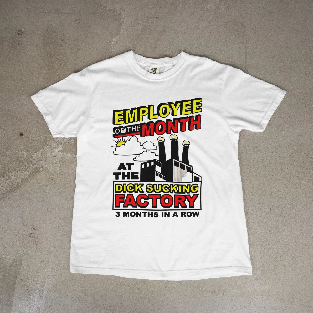 Employee of the Month T-Shirt - Funny Ironic Meme Tee - Dick Sucking Factory