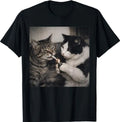 Smoking Cat Cigarette Kitten Funny Meme Stupid Brainrot T-Shirt