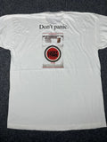 Vintage 90s Lucky Strike Cigarette T-Shirt Don't Panic White L