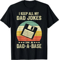 Mens Funny dad Jokes in dad-a-Base Vintage for Father's Day T-Shirt