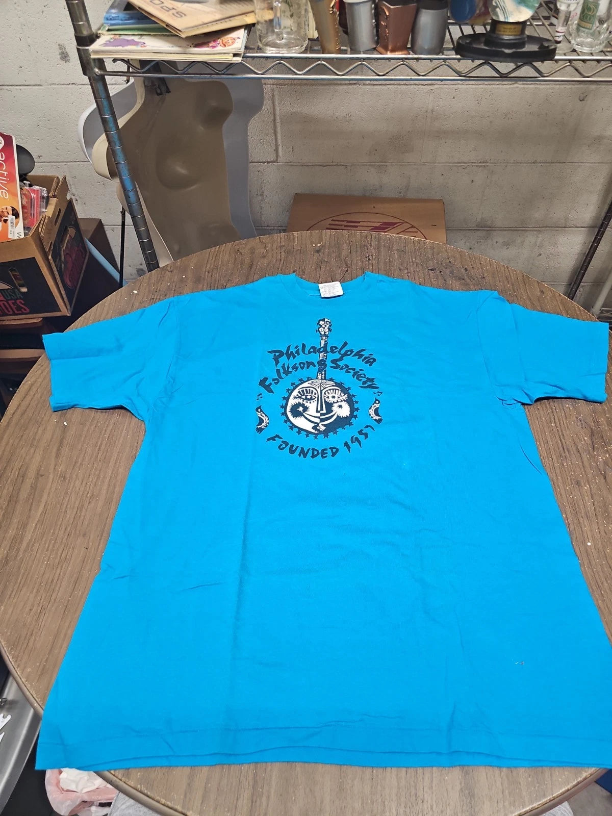 Vintage Philadelphia Folksons Society  Crew Festival T-Shirt XL  Single Stitch
