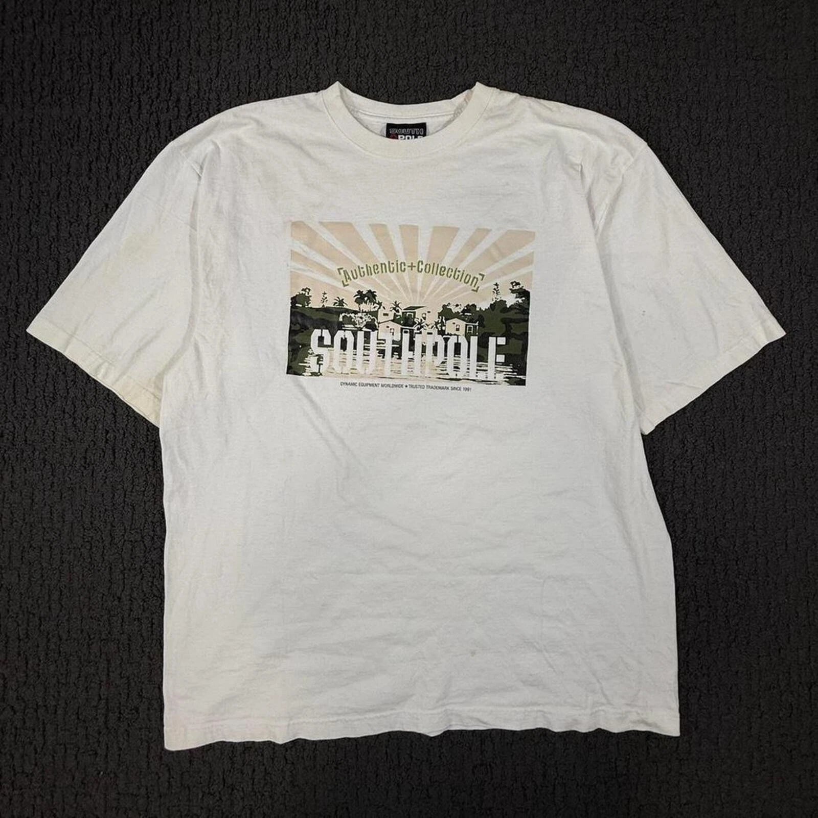 SOUTHPOLE y2k 2000’s Graphic White Summer T Shirt XL