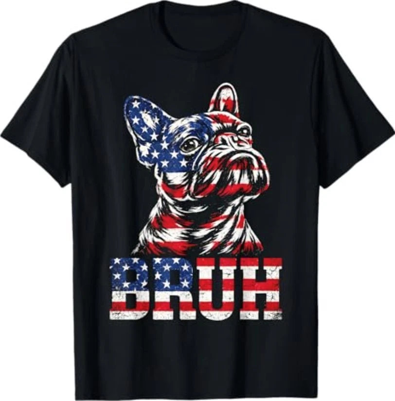 Bruh Funny French Bulldog Meme Dog Lover Art T-Shirt S-3XL