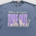 vintage 90s WHEN DO I GET A TIME OUT? T-Shirt LARGE joke soft dad mom parent
