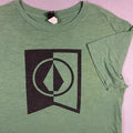 Y2K Vintage Volcom Mens Large Green Graphic Logo T-Shirt Short Sleeve