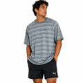 Puma T-Shirt Heathered Gray Short Raglan Sleeve Minimalist Athleisure Size XXL