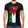 JORDAN GRUNGE FLAG MENS T-SHIRT TEE TOP AL-’URDUN FOOTBALL JORDANIAN GIFT SHIRT