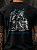 Skeleton King Throne Graphic Tee, Dark Fantasy Streetwear Shirt
