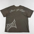 Vintage Y2K Tapout Mens T Shirt Brown MMA Fighting UFC Short Sleeve 2XL Faded