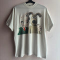 Rare Vintage Wallace & Gromit 1989 BBC Licensed T Shirt XL White