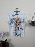 Vintage Ed Hardy T shirt Tiger Snake Tattoo Y2K Streetwear Sz L White