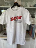 D.A.R.E. Men's T-Shirt Medium White DARE Tee Resist Drugs and Alcohol Retro Y2K