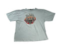 Von Dutch Shirt Mens 2XL Blue Skull Flame Flying Eyeball Y2K Biker Skater Grunge