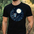 Mens Mouse In The Moonlight Motif Cotton T-Shirt Size XS to 5XL