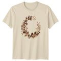 Boho Leaf Wreath T-Shirt Botanical Nature Gift For Him And Her