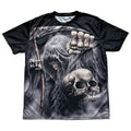 Y2K Mesh ‘Love Hate’ AOP Skull Grim Reaper Graphic Shirt Jersey
