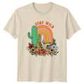 Stay Wild T-Shirt Cactus Floral Western Boho Desert Gift For Him And Her