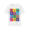 Pop Art Music Notes T-Shirt, Colourful Graphic Music Tee, Regular Fit Top