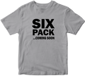 Six Pack Coming Soon T-shirt Gym Workout Body Fitness Abs Funny Slogan Gifts