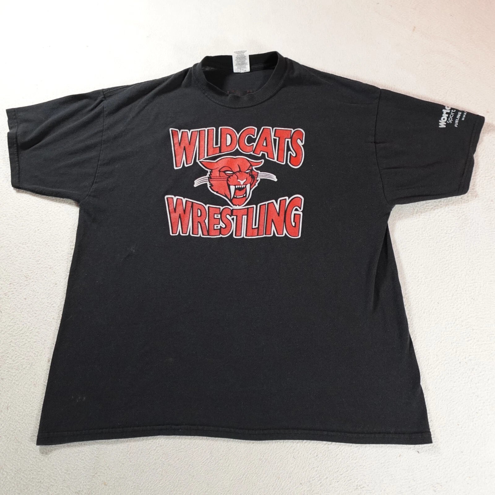 Wildcats Shirt Mens Extra Large Black Y2K Grunge Wrestling Biker 2007 Champs