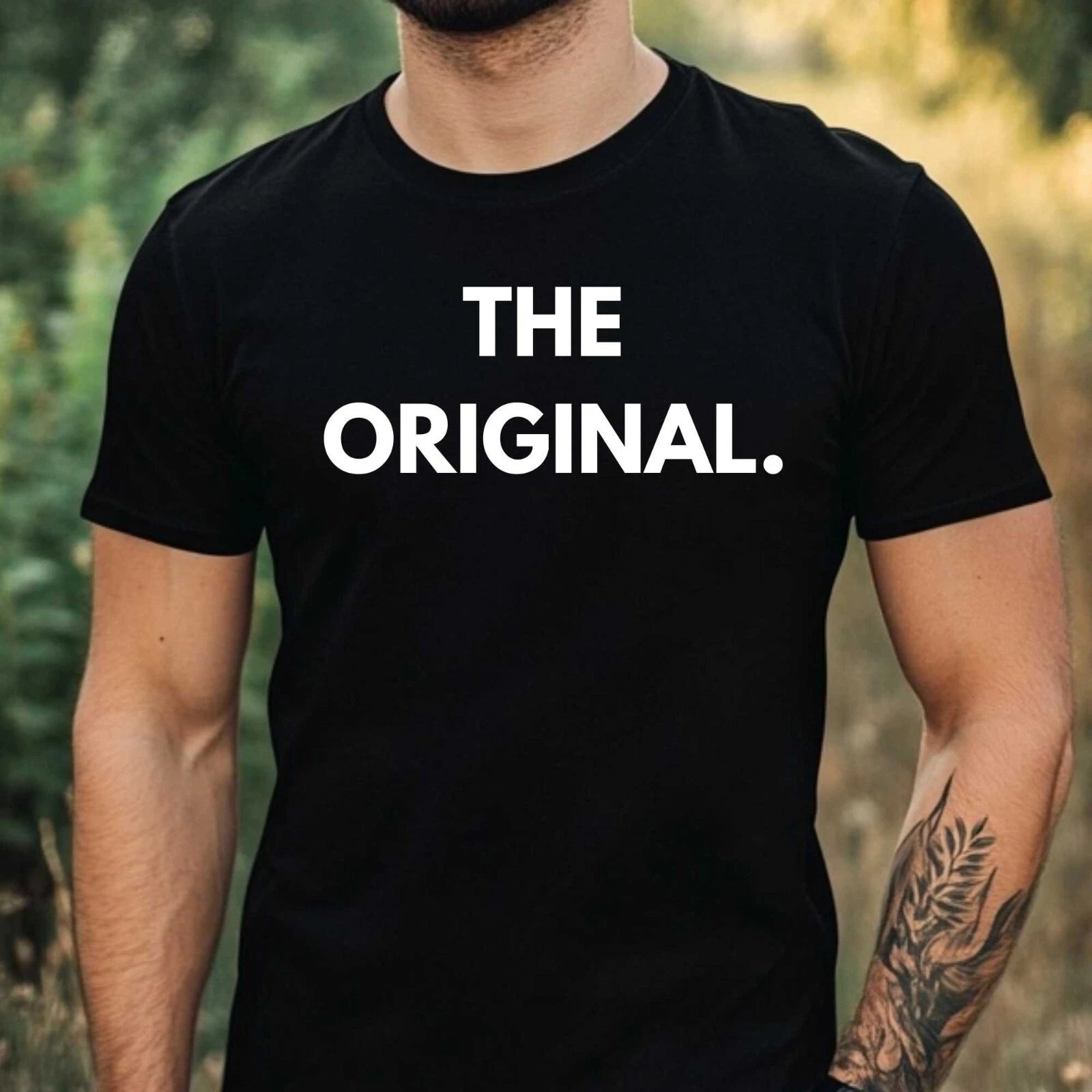 Mens The Original Motif Cotton T-Shirt Size XS to 5XL