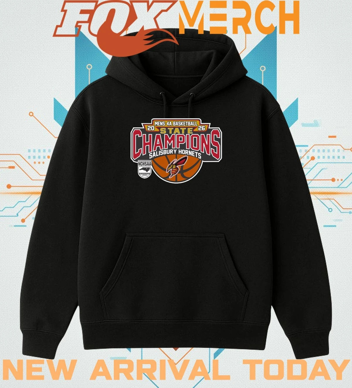 Salisbury Hornets 2026 Men’s 4A Basketball State Champions t-shirt