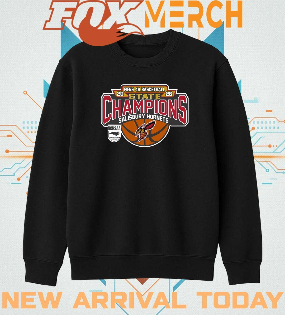 Salisbury Hornets 2026 Men’s 4A Basketball State Champions t-shirt