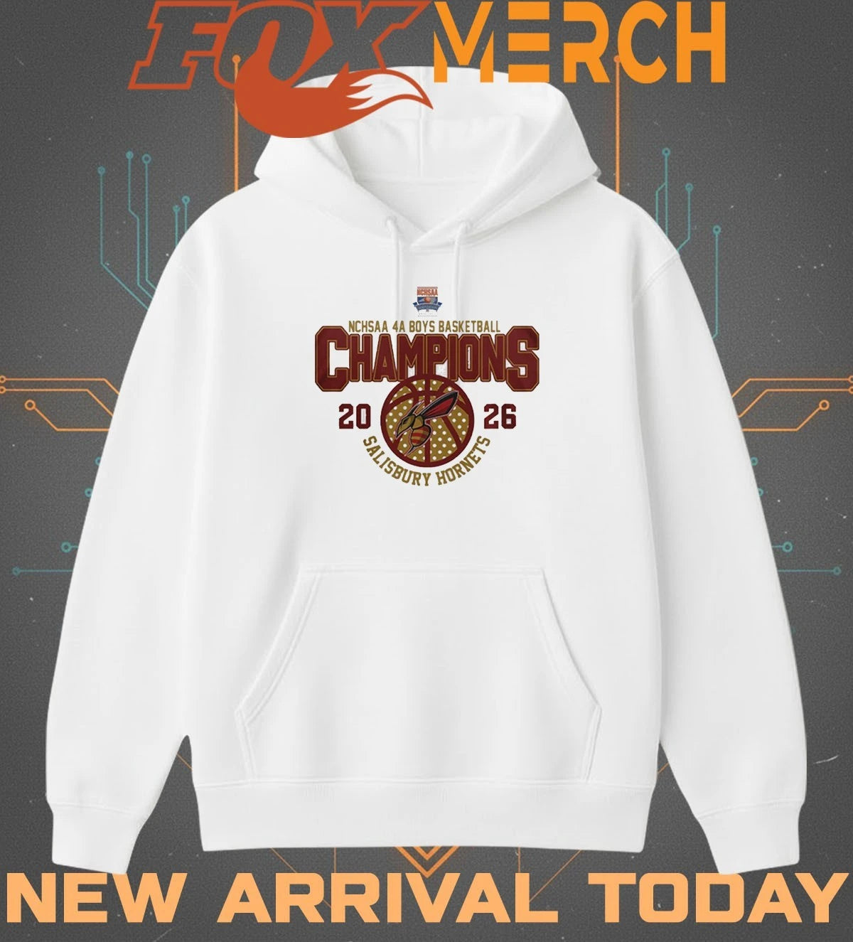 Salisbury Hornets 2026 NCHSAA Boys 4A Basketball Champions t-shirt