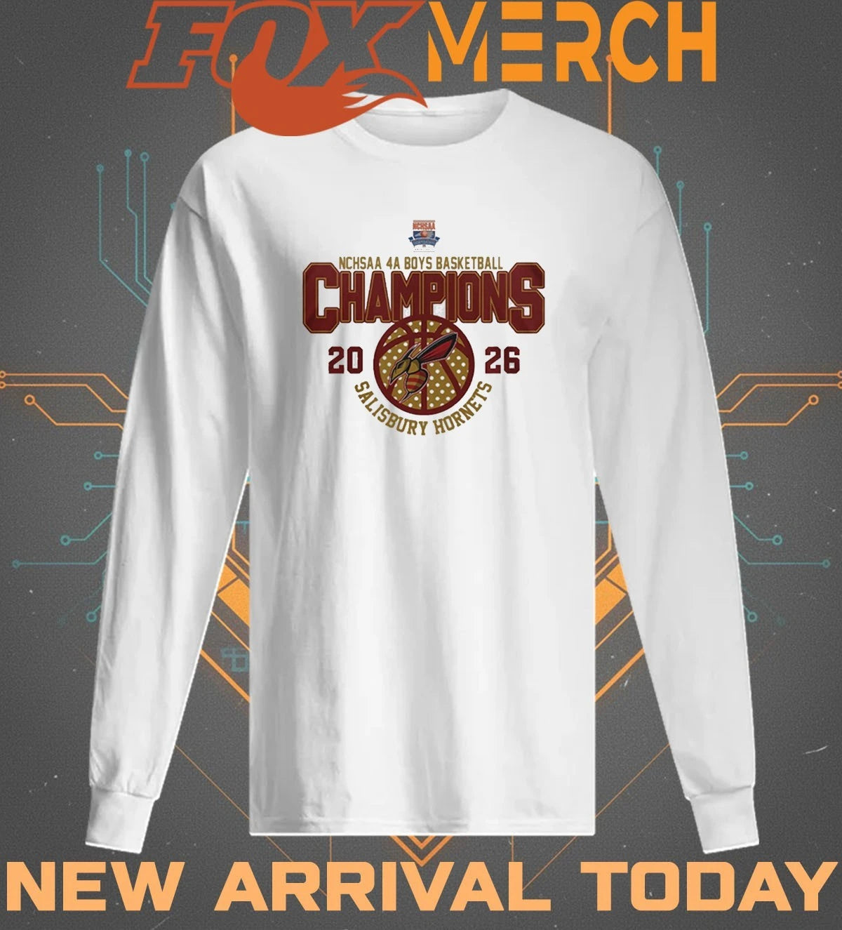 Salisbury Hornets 2026 NCHSAA Boys 4A Basketball Champions t-shirt