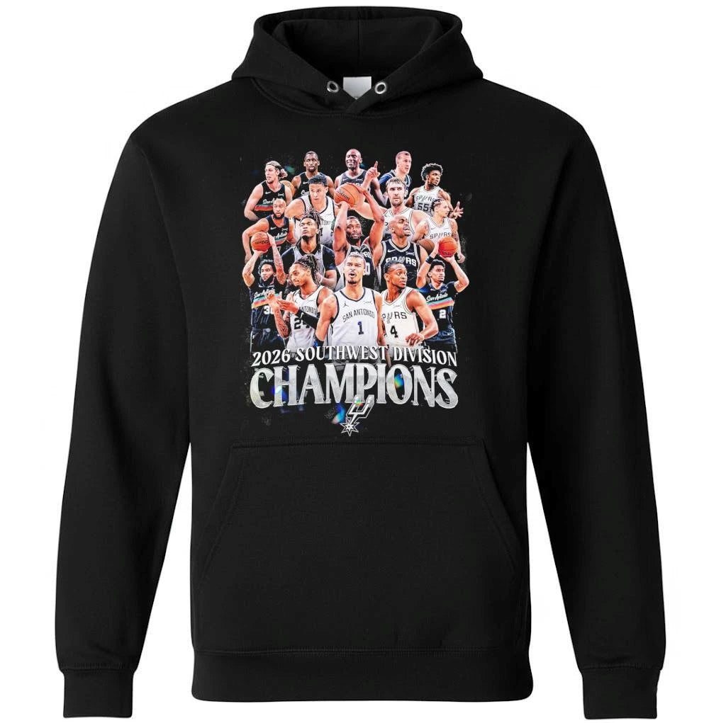 San Antonio Spurs NBA 2026 Southwest Division Champions Team Members Shirt